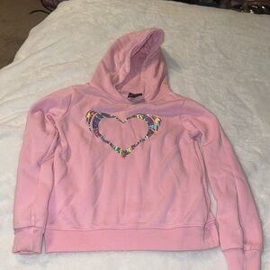 Nike size 4T pink sweatshirt with iridescent heart
